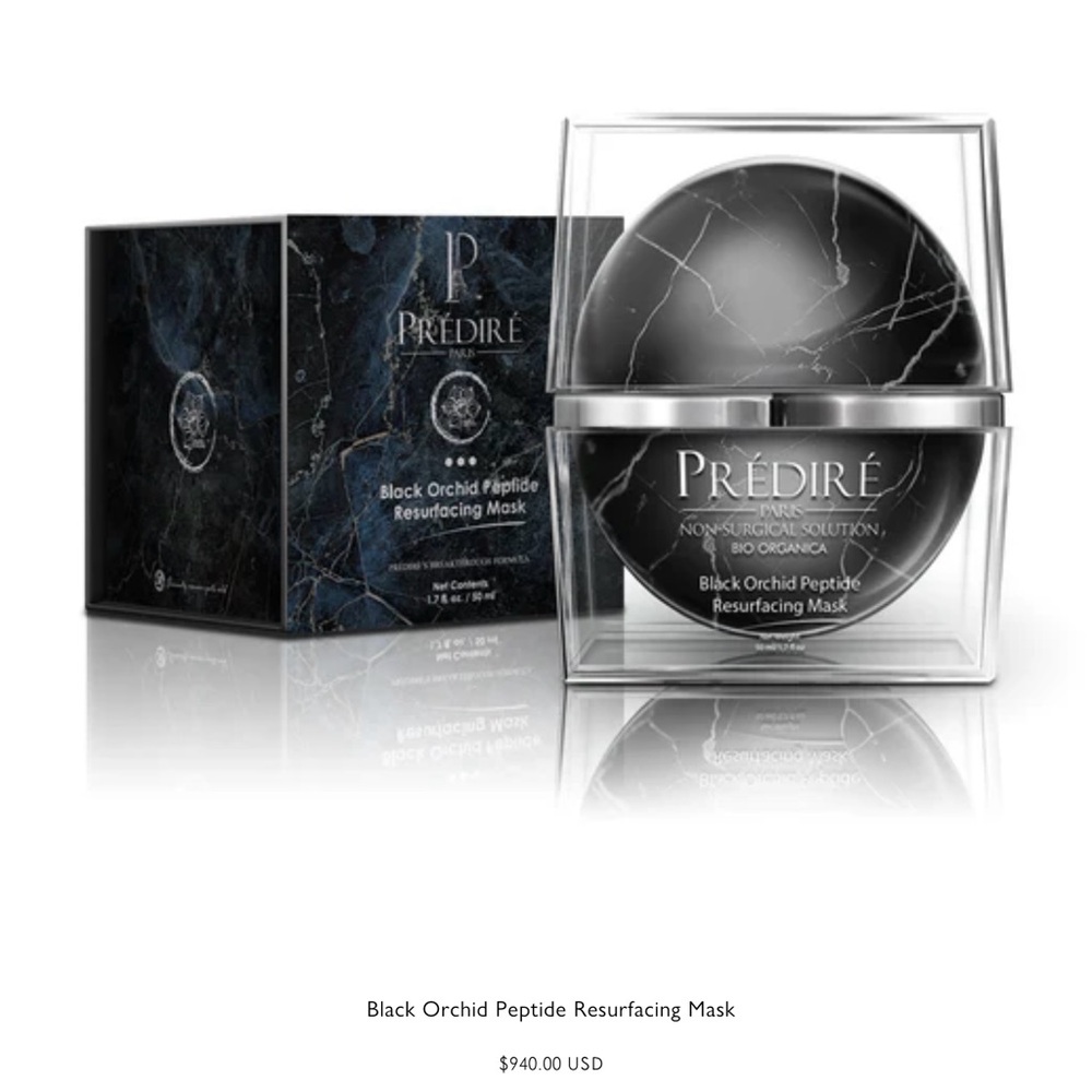 Prédiré Black Orchid Peptide Resurfacing Mask NIB